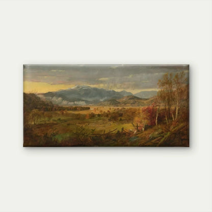 Autumn Mountain Valley Wall Art Canvas Office Home Room Framed 120x60cm