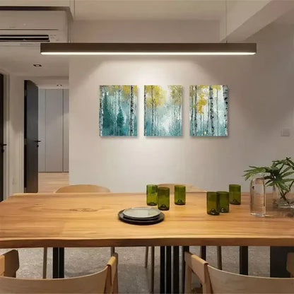 3pcs Forest Abstract Wall Art Set Canvas Unframed - High Quality Print 100% Australian Made Wall Canvas - Bella Home Decor