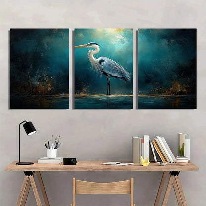 3pcs Elegant Serene Blue Green Tones Metal Print Ready to Hang Art