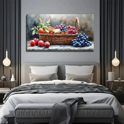 Fresh Fruit Bread Perfect Wall Art Canvas Office Home Room Framed 120x60cm