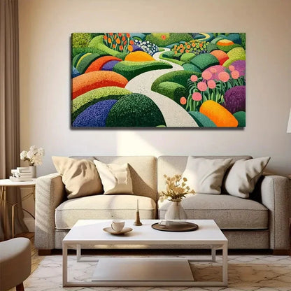 The Path In The Park Wall Art Canvas Office Home Room Framed 120x60cm