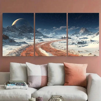 3pcs Mars Rover Perseverance Space Exploration Metal Print Ready to Hang Art - Bella Home Decor