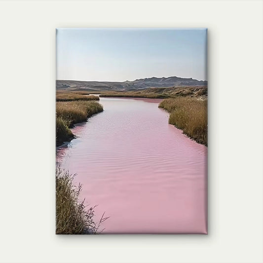Lac Rosa Pink Lake Retba Senegal Scenic 60x90cm Metal Print Ready to Hang