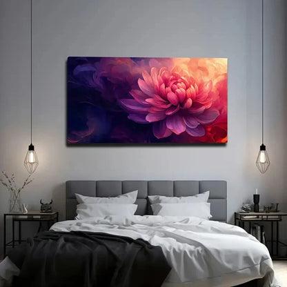 Pink Peony Blossom Design Wall Art Canvas Office Home Room Framed 120x60cm