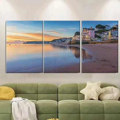 3pcs Meadfoot Beach Scenery Serene Coastal Metal Print Ready to Hang Art - Bella Home Decor