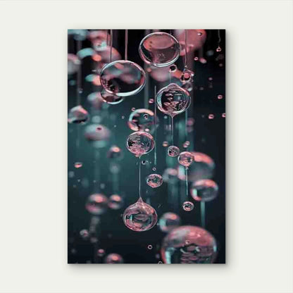 Dynamic Water Drop Metal Print Ready to Hang