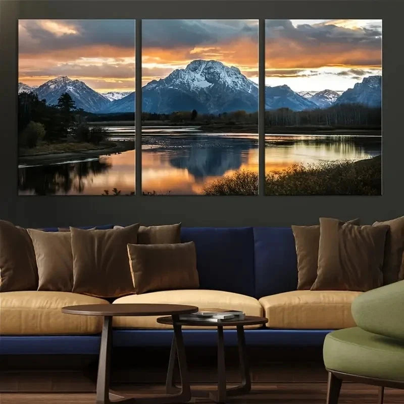 3pcs Alpine Wilderness Art Picture Print Metal Print Ready to Hang Art - Bella Home Decor
