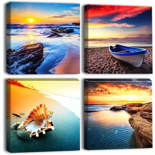 4pcs Canvas Prints Wall Art Canvas Framed
