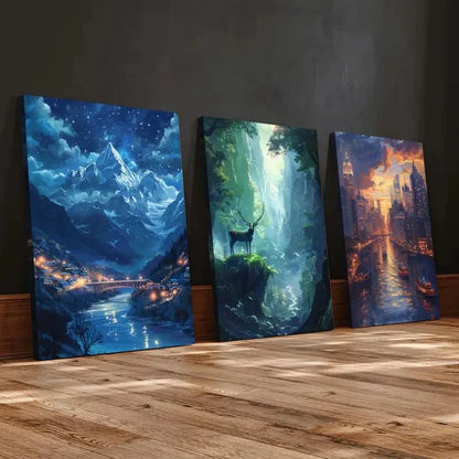 3pcs Three Prints ACOTAR  Wall Art Set Canvas Framed 40x60cm - High Quality Print 100% Australian Made Wall Canvas Ready to Hang - Bella Home Decor