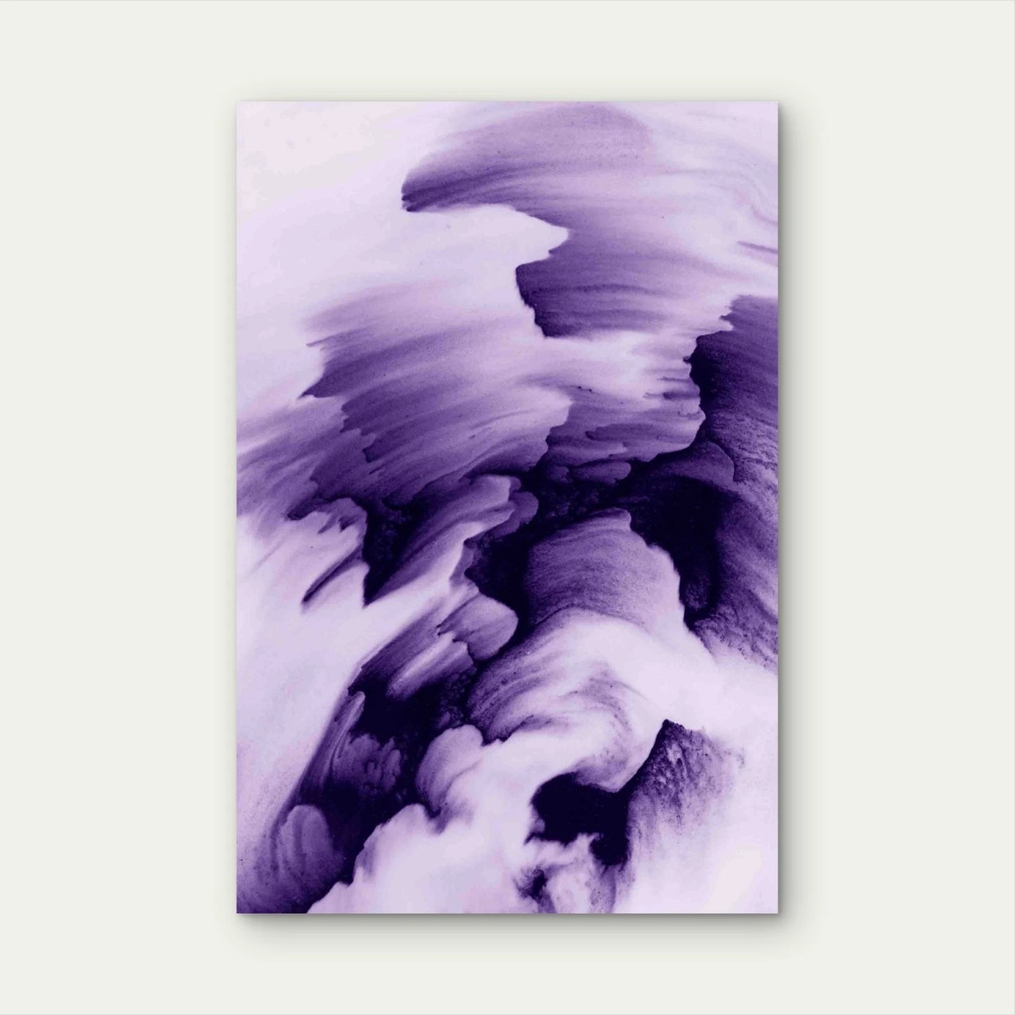 Abstract Violet Artwork Metal Print Ready to Hang