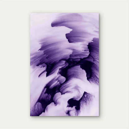 Abstract Violet Artwork Metal Print Ready to Hang