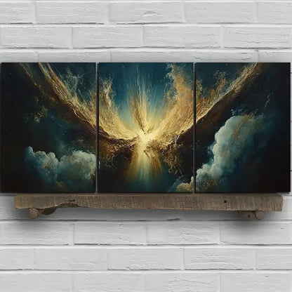 3pcs Beautiful Sky White Clouds Metal Print Ready to Hang Art - Bella Home Decor