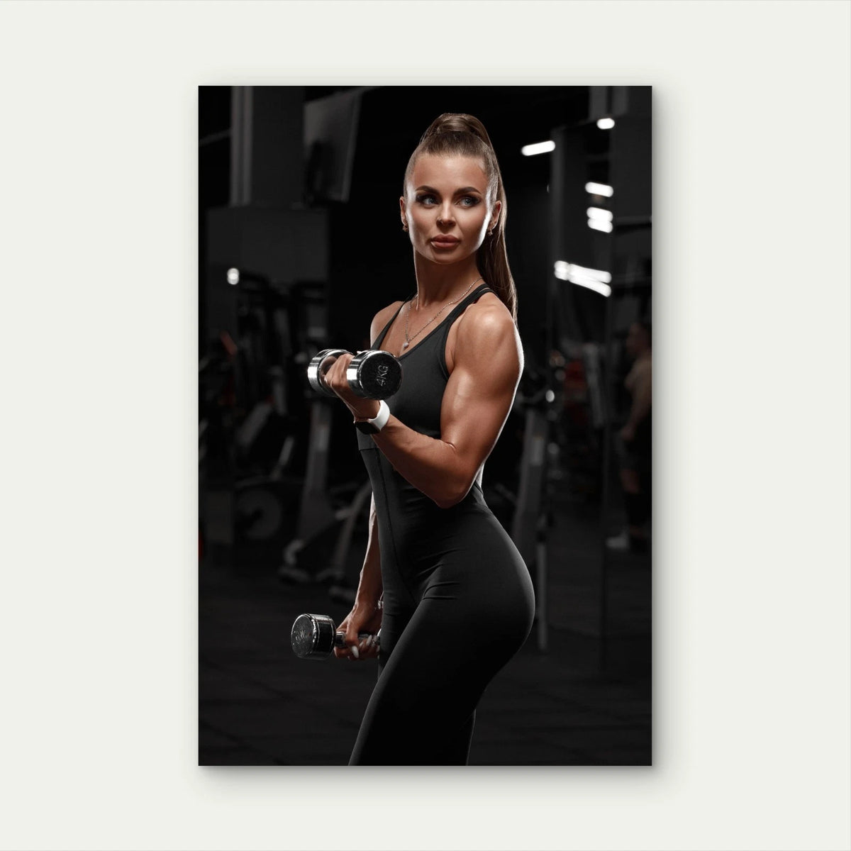 Fitness Woman Workout 5mm thick Plastic Poster Ready to Hang 90x60cm