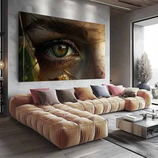 Realistic Human Eye Wall Art wall canvas office home room framed 120x60cm - Bella Home Decor