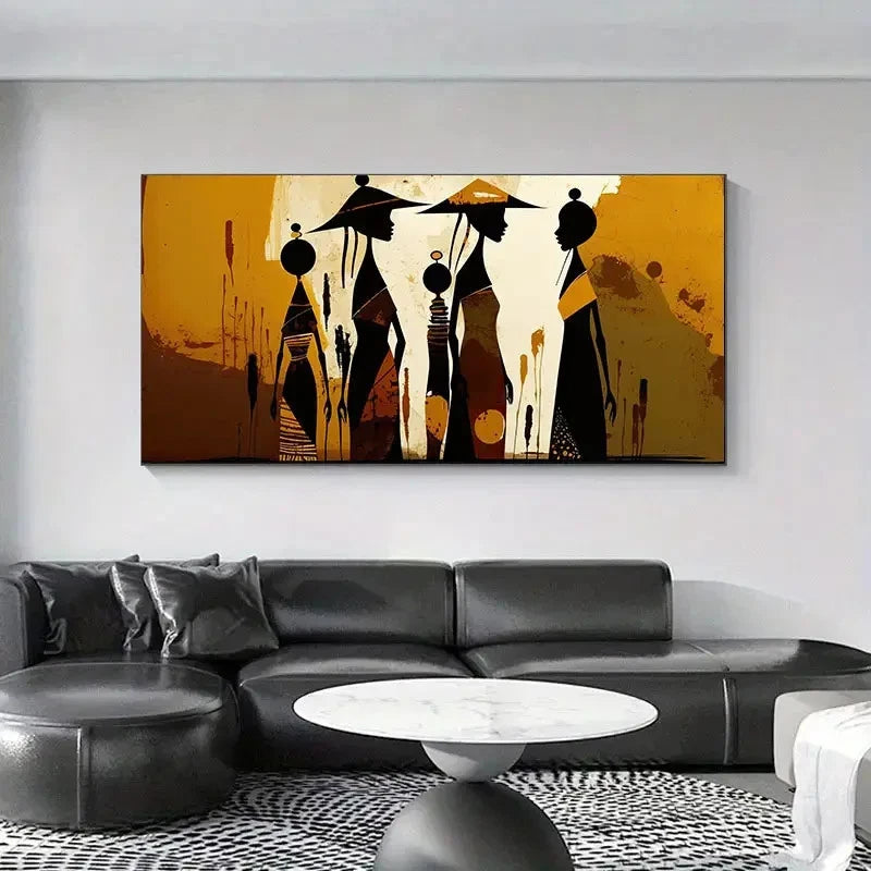 Description Portrait Tribal Wall Art Canvas Office Home Room Framed 120x60cm