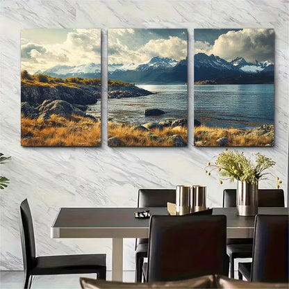 3pcs Tierra Del Fuego National Park Metal Print Ready to Hang Art