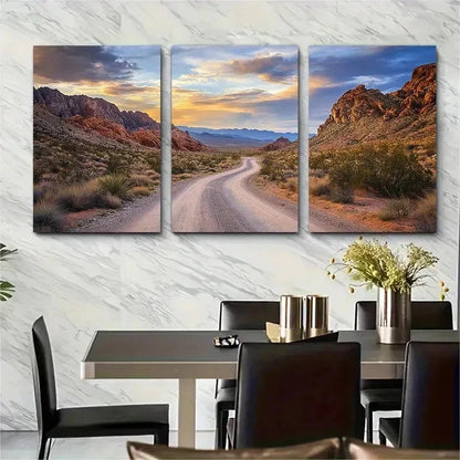 3pcs Nevada Landscapes Scenic Perfect Wall Art Set Canvas Framed 50x70cm - High Quality Print 100% Australian Made Wall Canvas Ready to Hang