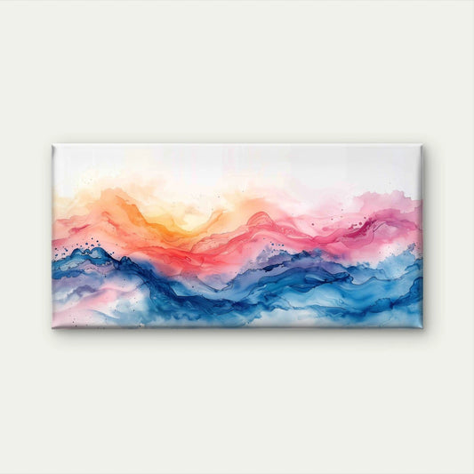 Soft Pastel Watercolor Abstract Wall Art Canvas Office Home Room Framed 120x60cm