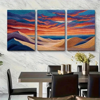 3pcs Seashore Beach Sunrise Coastal Perfect Wall Art Set Canvas Framed 50x70cm - High Quality Print 100% Australian Made Wall Canvas Ready to Hang