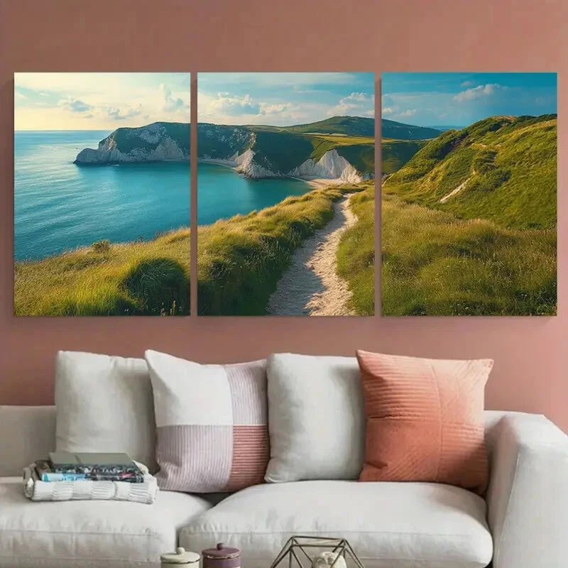 3pcs South West Coast Scenic National Park Hiking Metal Print Ready to Hang Art - Bella Home Decor