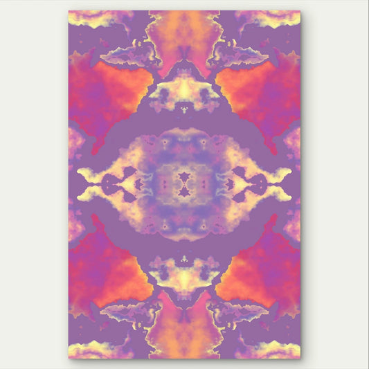 Abstract Purple and Pink Tie Dye Pattern 40x60cm Metal Print Ready to Hang