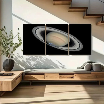 3pcs SATURN Aurora Design Metal Print Ready to Hang Art