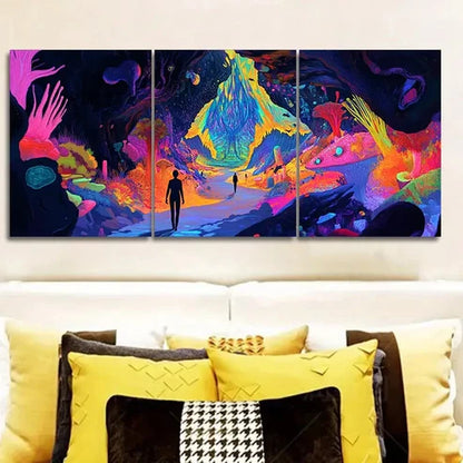 3pcs Strange Place (4) Wall Art Canvas Unframed - High Quality Print 100% Australian Made Wall Canvas
