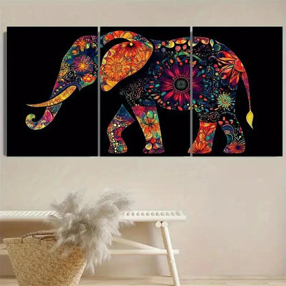 3pcs Colorful Floral & Geometric Wall Art Set Canvas Framed 60x90cm - High Quality Print 100% Australian Made Wall Canvas Ready to Hang - Bella Home Decor