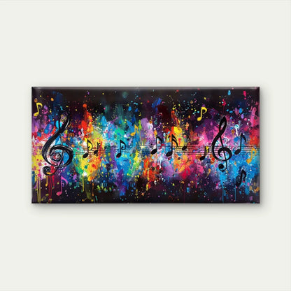 Colorful Notes and Symbols Wall Art Canvas Office Home Room Framed 120x60cm