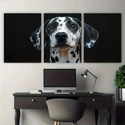 3pcs Dalmatian Dog Portrait Illustration Metal Print Ready to Hang Art - Bella Home Decor