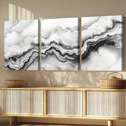 3pcs Marble Texture Canvas Wall Art Canvas Unframed - High Quality Print 100% Australian Made Wall Canvas
