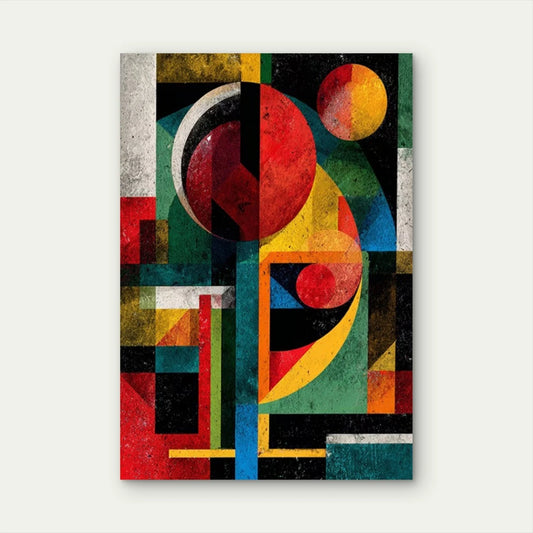 Minimalist Abstract Geometric Metal Print Ready to Hang