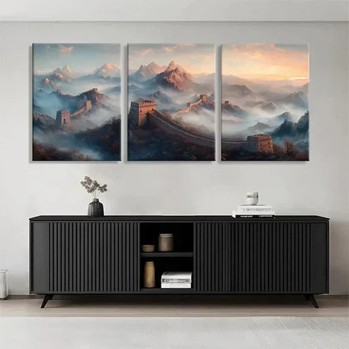 3pcs Majestic Mountain Views with Misty Perfect Wall Art Canvas Unframed – High Quality Print 100% Australian Made Wall Canvas