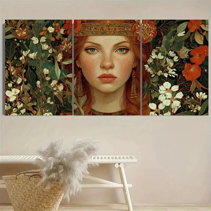3pcs Botanical Fantasy Forest Wall Art Set Canvas Framed 60x90cm - High Quality Print 100% Australian Made Wall Canvas Ready to Hang - Bella Home Decor