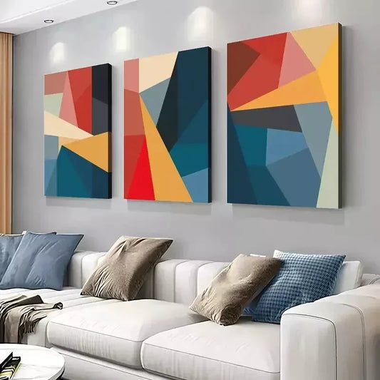 3pcs Modern Abstract Wall Art Set Canvas Framed 50x70cm - High Quality Print 100% Australian Made Wall Canvas Ready to Hang