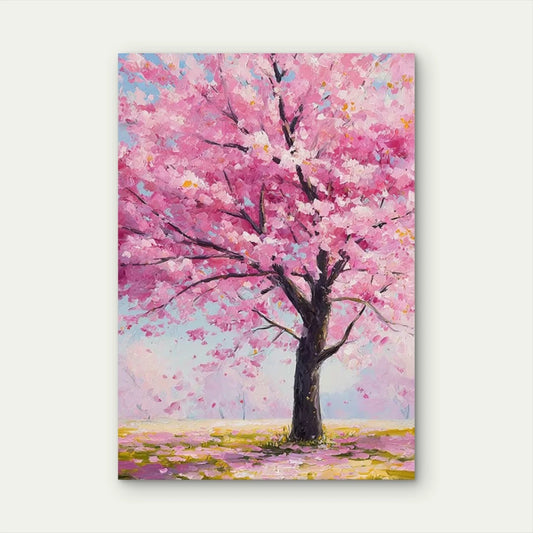 Share Romantic Pink Floral Spring Landscape 60x90cm Metal Print Ready to Hang