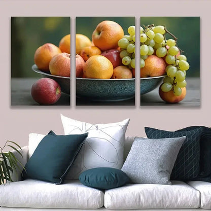 3pcs Fruit Still Life Wall Art Set Canvas Framed 40x60cm - High Quality Print 100% Australian Made Wall Canvas Ready to Hang - Bella Home Decor