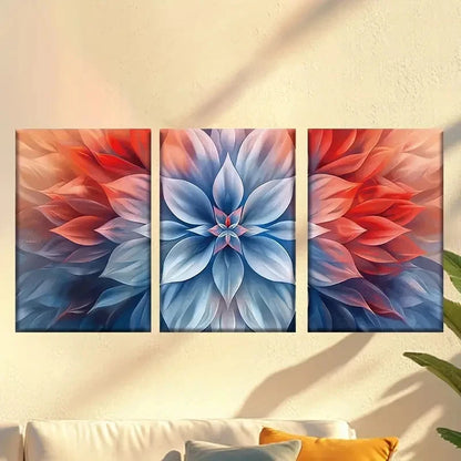 3pcs Colorful Abstract Mandala Wall Art Set Canvas Framed 60x90cm - High Quality Print 100% Australian Made Wall Canvas Ready to Hang - Bella Home Decor