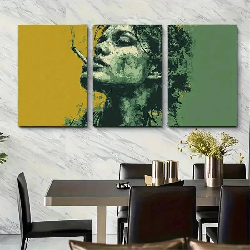 3pcs Defund Big Pharma Comfort Colors Perfect Wall Art Set Canvas Framed 50x70cm - High Quality Print 100% Australian Made Wall Canvas Ready to Hang - Bella Home Decor