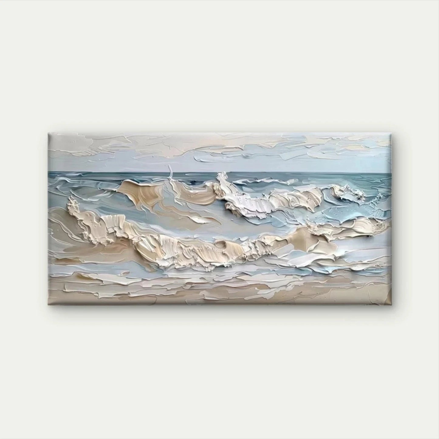 Ocean Waves Seascape Wall Art Canvas Office Home Room Framed 120x60cm