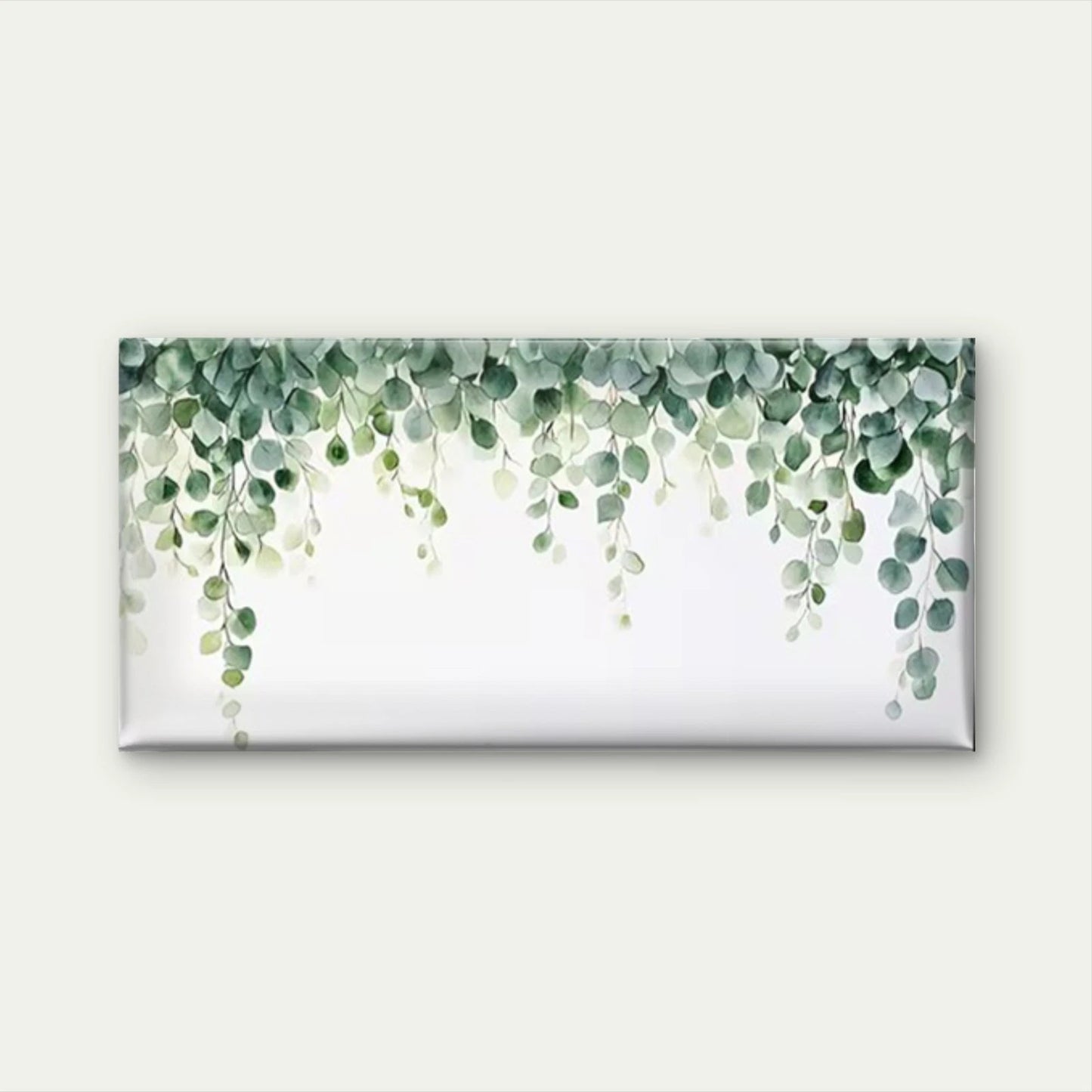 Green Leaves Botanical Wall Art Canvas Office Home Room Framed 120x60cm - Bella Home Decor