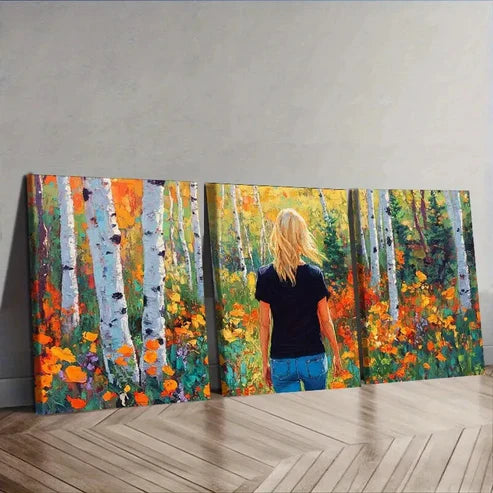 3pcs Spring Forest, Luxurious Wall Art Canvas Unframed - High Quality Print 100% Australian Made Wall Canvas