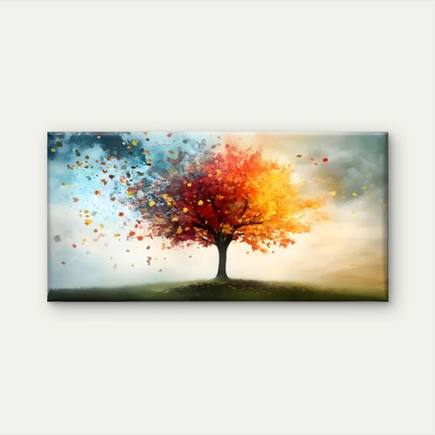 Colorful Tree Abstract Perfect Wall Art Canvas Office Home Room Framed 120x60cm