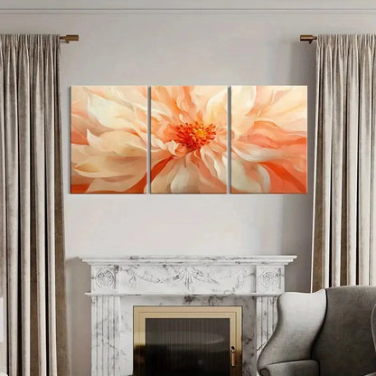 3pcs Abstract Floral Art Elegant Design Metal Print Ready to Hang Art - Bella Home Decor