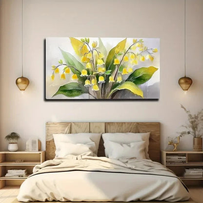 Vibrant Yellow Flowers Wall Art Canvas Office Home Room Framed 120x60cm