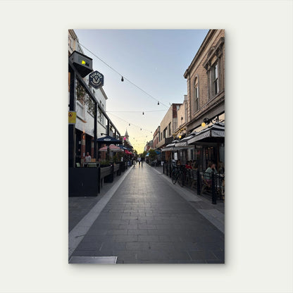 Geelong Urban Alleyway Dusk Twilight Cityscape 40x60cm Metal Print Ready to Hang
