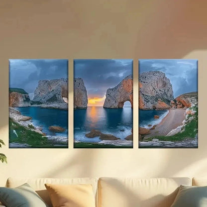3pcs Thunder And Lightning Reef  Wall Art Set Canvas Framed 40x60cm - High Quality Print 100% Australian Made Wall Canvas Ready to Hang