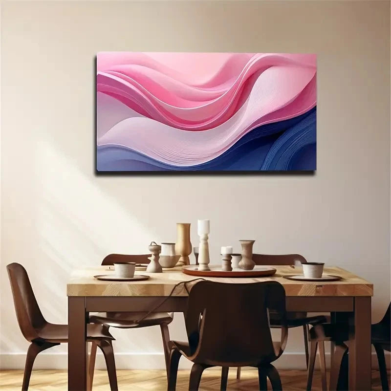 Undulating Ripple Unique Wall Art Canvas Office Home Room Framed 120x60cm