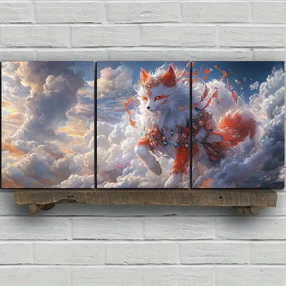 3pcs Featuring a Stunning Red Fox Metal Print Ready to Hang Art - Bella Home Decor