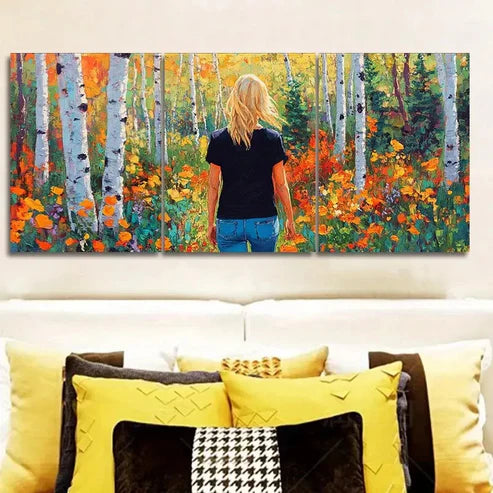 3pcs Spring Forest, Luxurious Wall Art Canvas Unframed - High Quality Print 100% Australian Made Wall Canvas